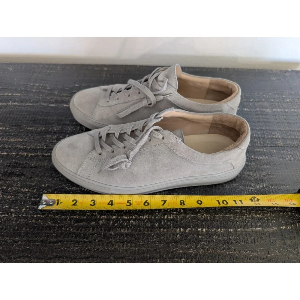 KOIO Capri Leather Sneakers Italian Suede Shoe Light Grey Men Sz EU 42 US 9